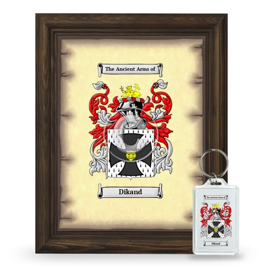 Dikand Framed Coat of Arms and Keychain - Brown