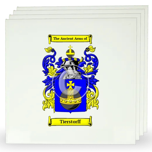 Tierstorff Set of Four Large Tiles with Coat of Arms