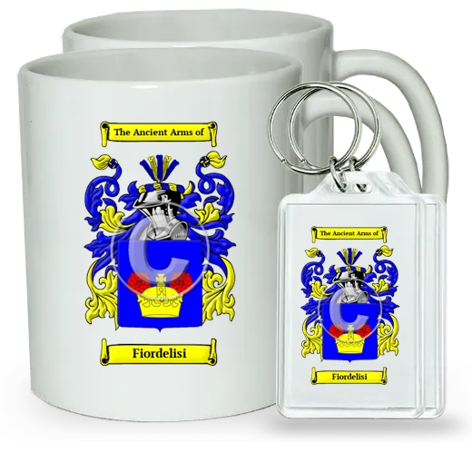 Fiordelisi Pair of Coffee Mugs and Pair of Keychains