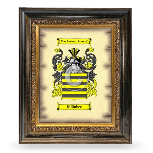 Dillinbec Coat of Arms Framed - Heirloom