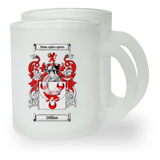 Dillint Pair of Frosted Glass Mugs