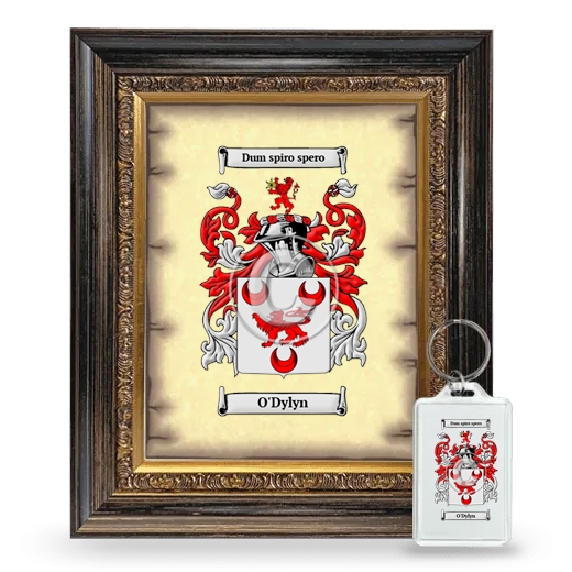 O'Dylyn Framed Coat of Arms and Keychain - Heirloom