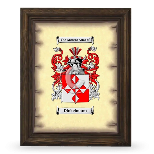 Dinkelmann Coat of Arms Framed - Brown