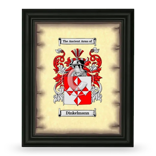 Dinkelmann Coat of Arms Framed - Black