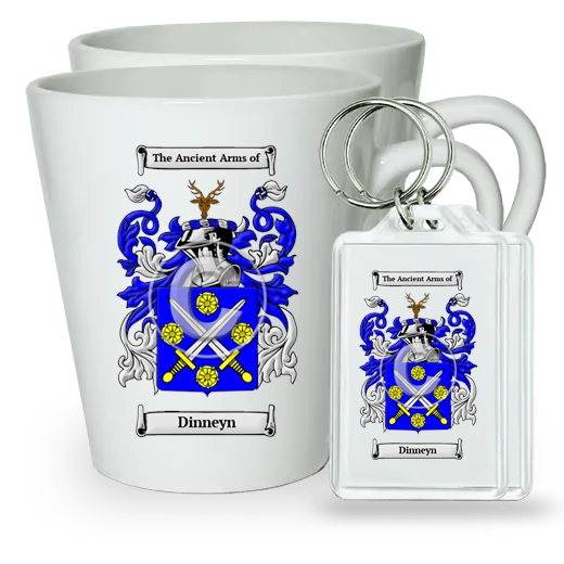 Dinneyn Pair of Latte Mugs and Pair of Keychains