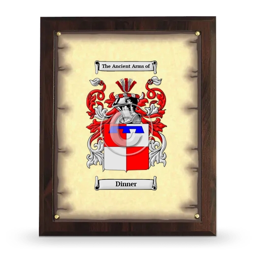 Dinner Coat of Arms Plaque