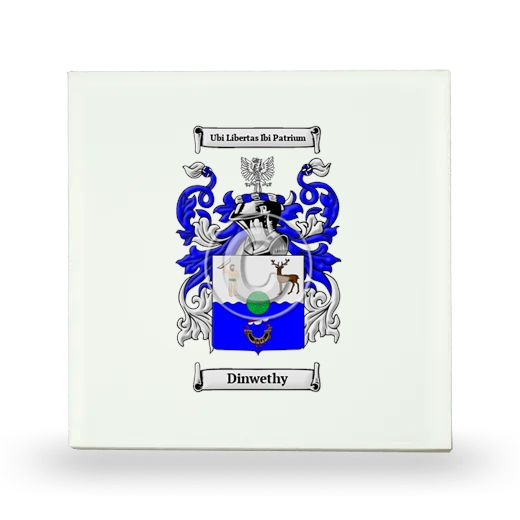 Dinwethy Small Ceramic Tile with Coat of Arms