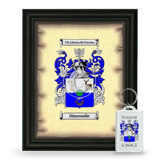 Dinwoodie Framed Coat of Arms and Keychain - Black