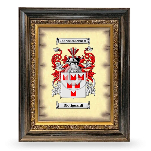 Diotiguardi Coat of Arms Framed - Heirloom