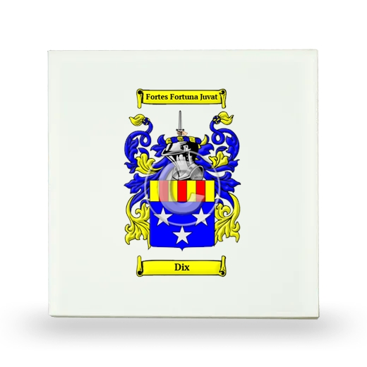 Dix Small Ceramic Tile with Coat of Arms