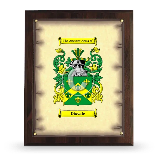 Dixvale Coat of Arms Plaque