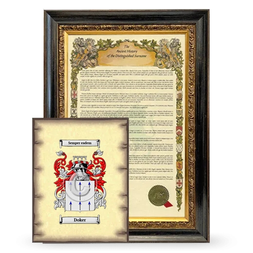 Doker Framed History and Coat of Arms Print - Heirloom