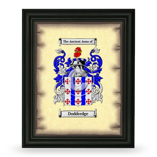 Doddredge Coat of Arms Framed - Black