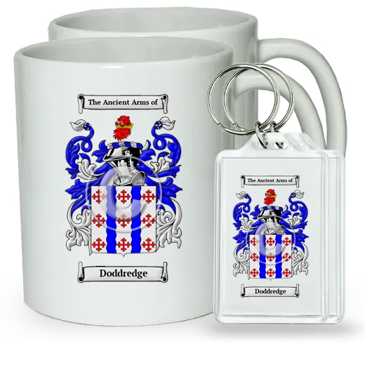 Doddredge Pair of Coffee Mugs and Pair of Keychains
