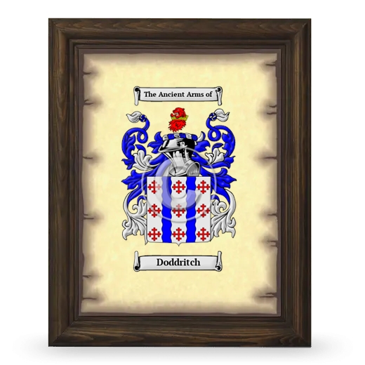 Doddritch Coat of Arms Framed - Brown