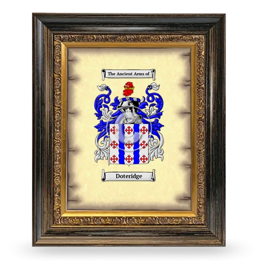 Doteridge Coat of Arms Framed - Heirloom