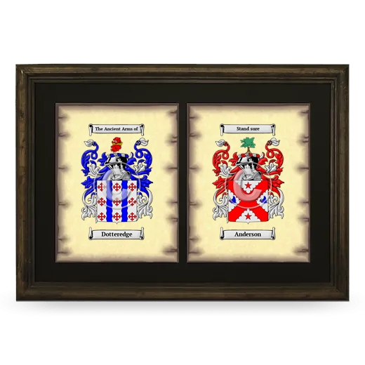 Double Coat of Arms Framed - Brown