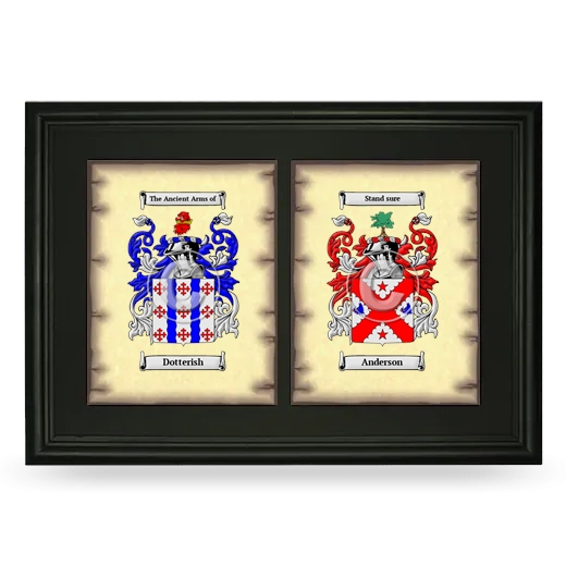 Double Coat of Arms Framed - Black