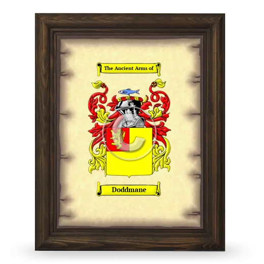 Doddmane Coat of Arms Framed - Brown