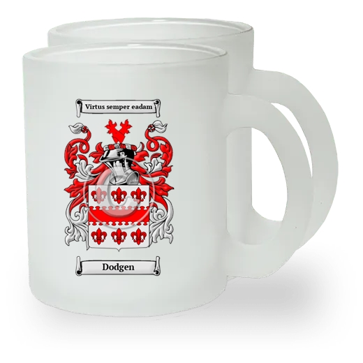 Dodgen Pair of Frosted Glass Mugs