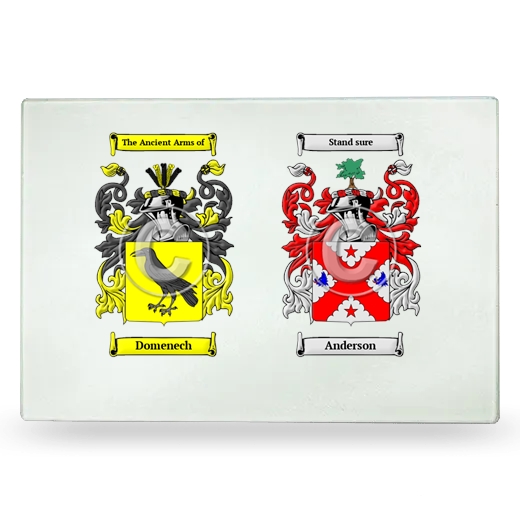 Double Coat of Arms Glass Cutting Board