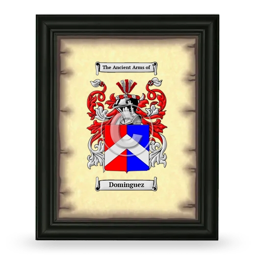 Dominguez Coat of Arms Framed - Black