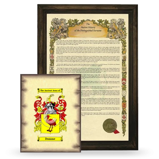 Dumme Framed History and Coat of Arms Print - Brown