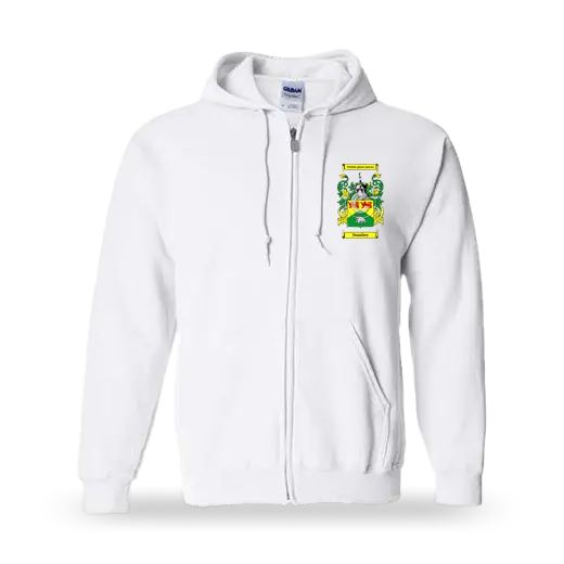 Donahey Unisex Coat of Arms Zip Sweatshirt - White