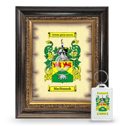 MacDonnoh Framed Coat of Arms and Keychain - Heirloom