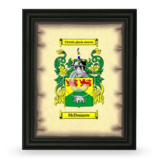 McDonnow Coat of Arms Framed - Black