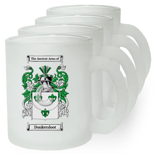 Donkersloot Set of 4 Frosted Glass Mugs