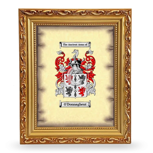 O'Donnaghent Coat of Arms Framed - Gold