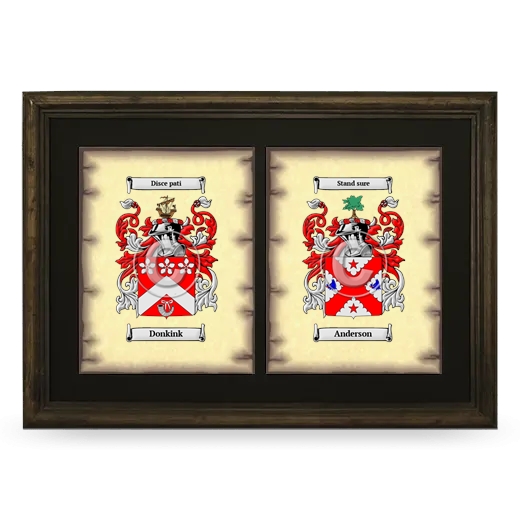 Double Coat of Arms Framed - Brown