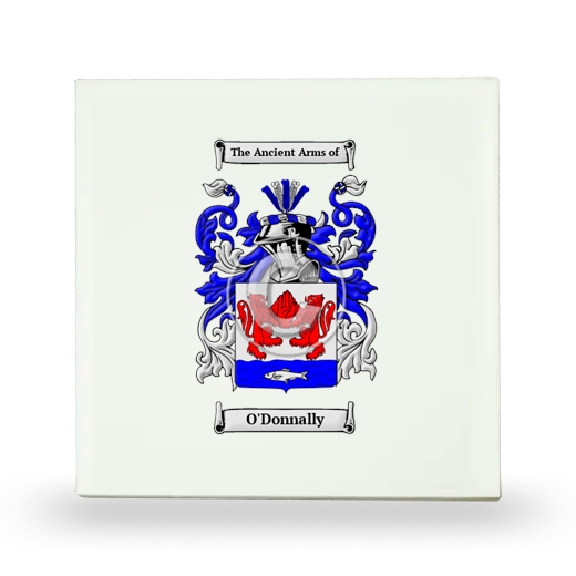 O'Donnally Small Ceramic Tile with Coat of Arms