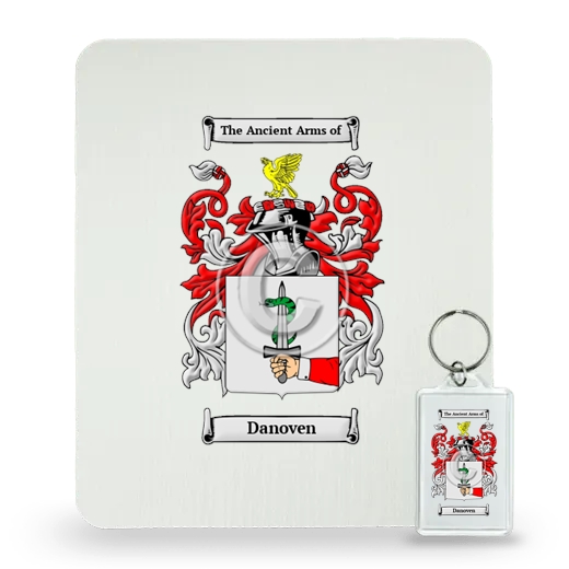 Danoven Mouse Pad and Keychain Combo Package