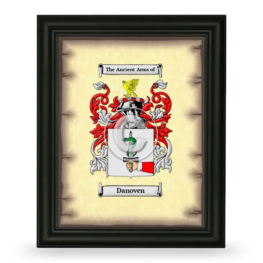 Danoven Coat of Arms Framed - Black