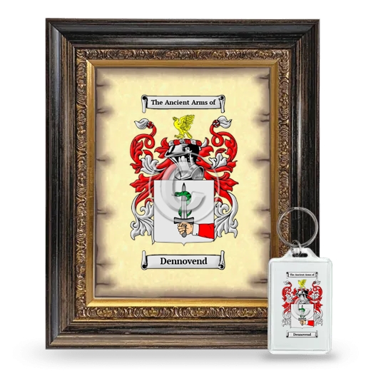 Dennovend Framed Coat of Arms and Keychain - Heirloom