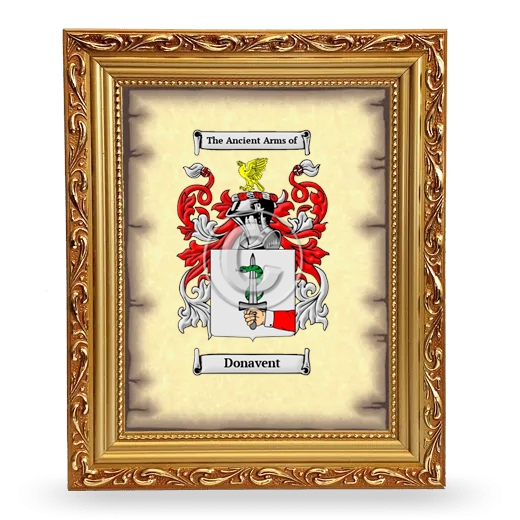 Donavent Coat of Arms Framed - Gold