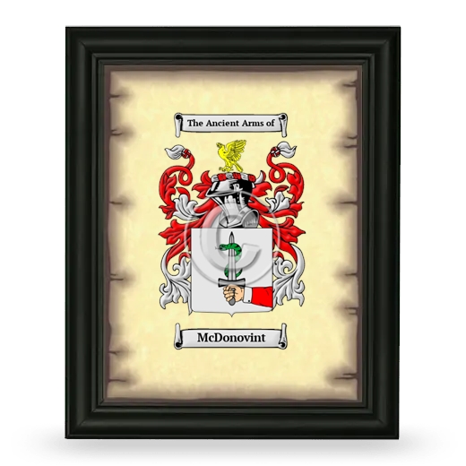 McDonovint Coat of Arms Framed - Black