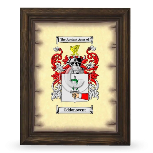 Oddonovent Coat of Arms Framed - Brown