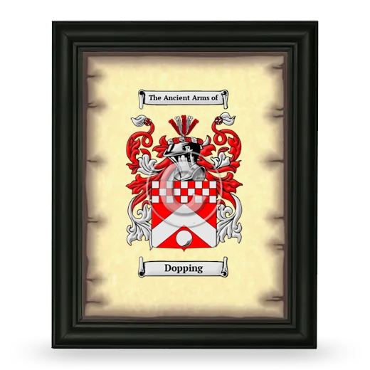 Dopping Coat of Arms Framed - Black