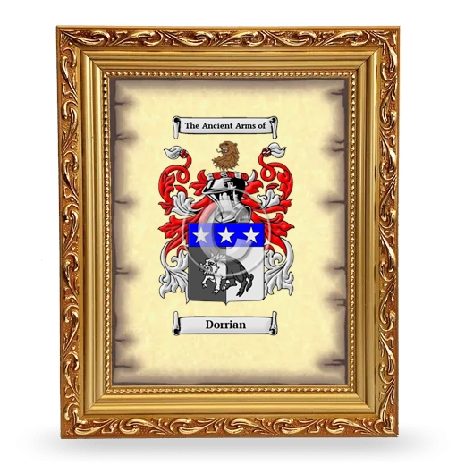 Dorrian Coat of Arms Framed - Gold