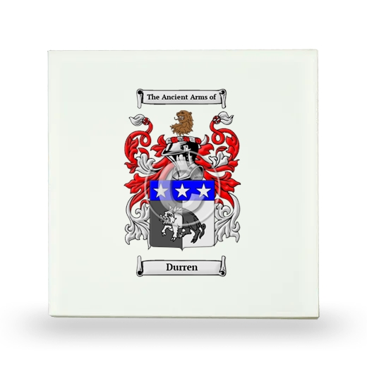 Durren Small Ceramic Tile with Coat of Arms