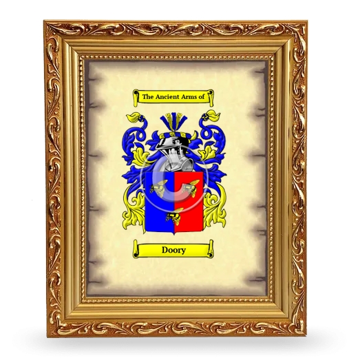 Doory Coat of Arms Framed - Gold