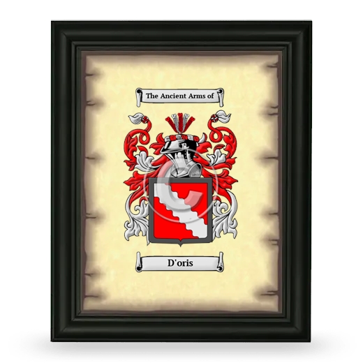 D'oris Coat of Arms Framed - Black