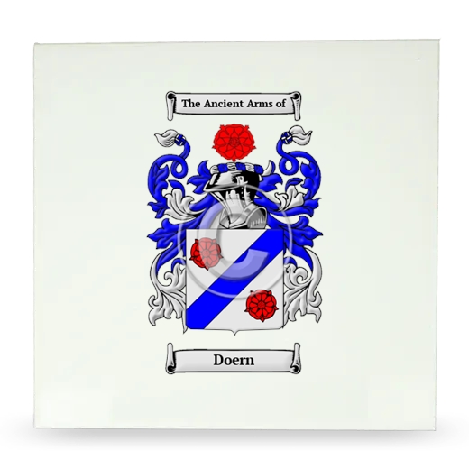 Doern Large Ceramic Tile with Coat of Arms