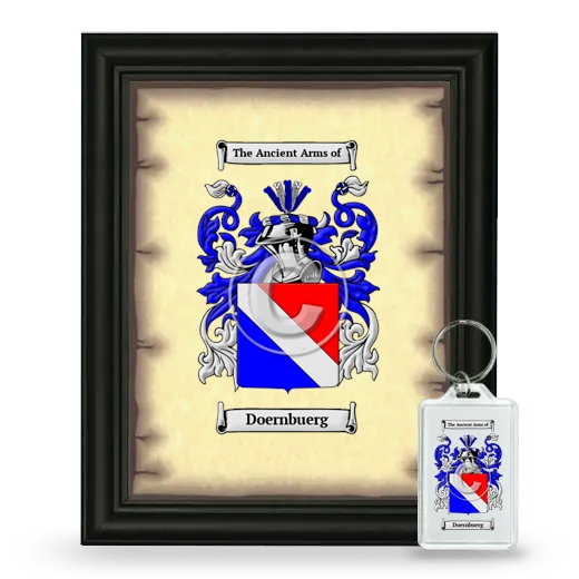 Doernbuerg Framed Coat of Arms and Keychain - Black