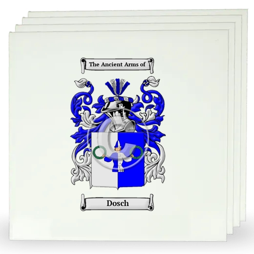 Dosch Set of Four Large Tiles with Coat of Arms
