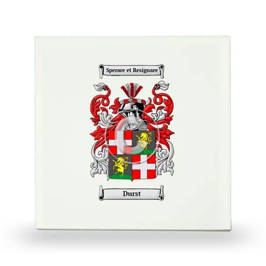 Durst Small Ceramic Tile with Coat of Arms