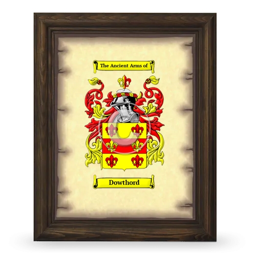 Dowthord Coat of Arms Framed - Brown